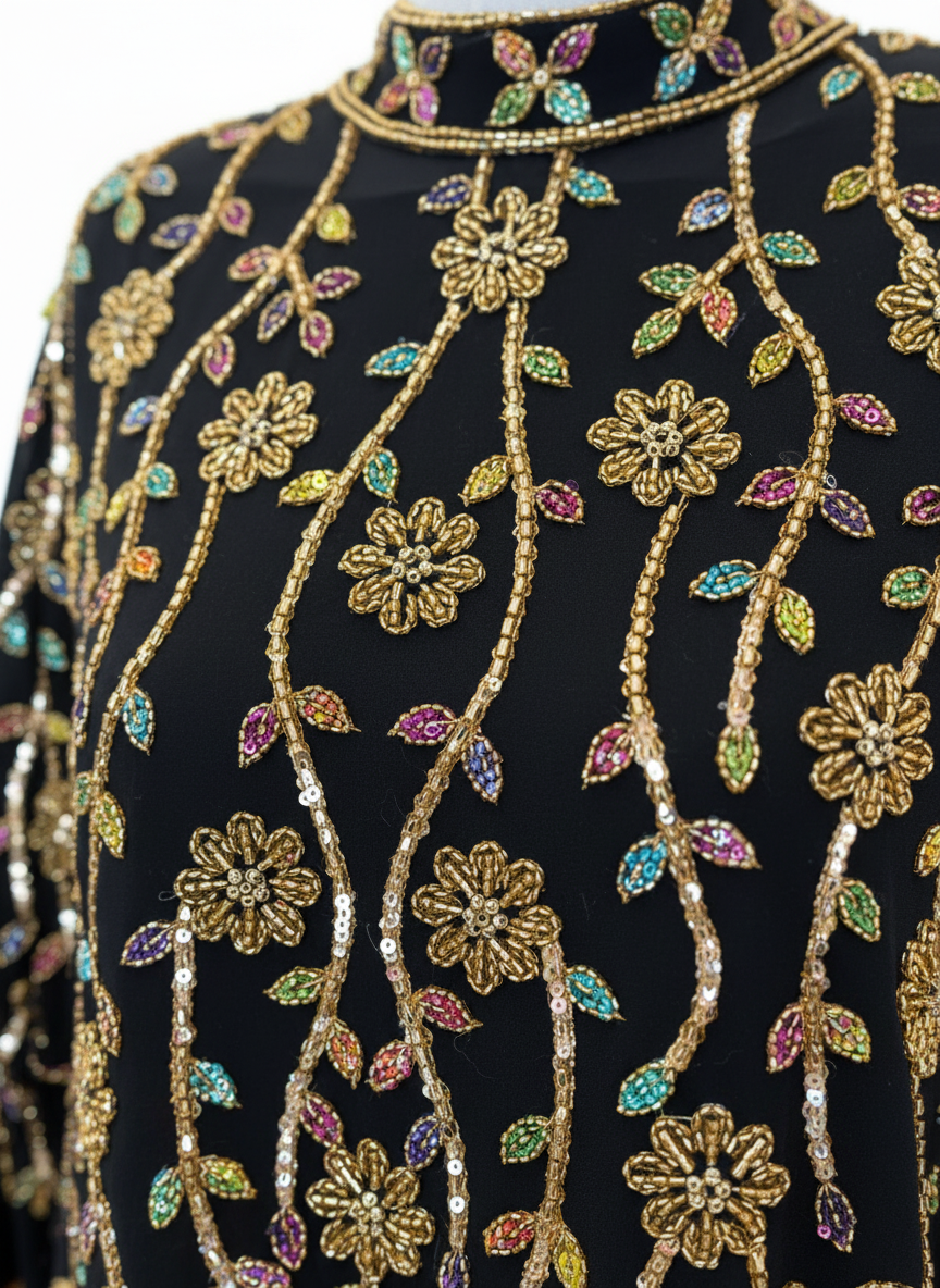 Golden Bloom Abaya - Editorial 3