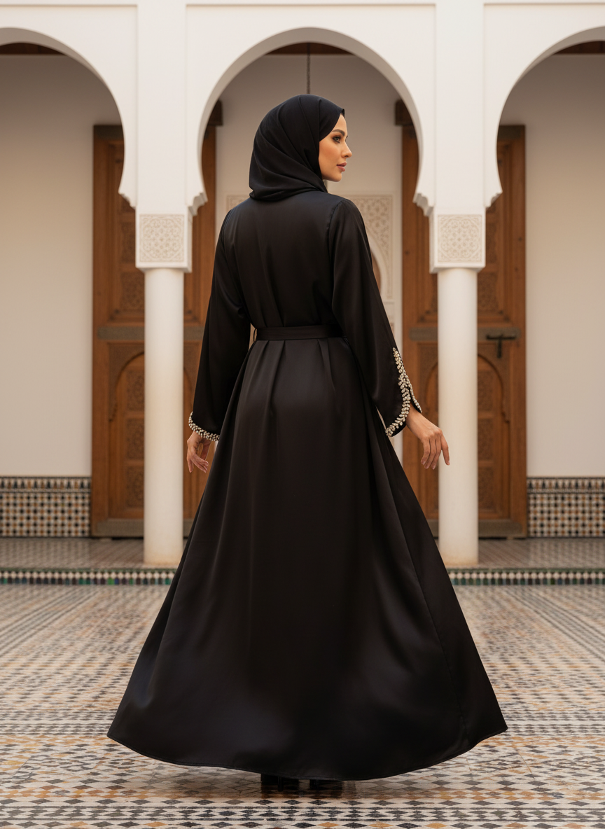 Noir Elegance Abaya - Editorial 4