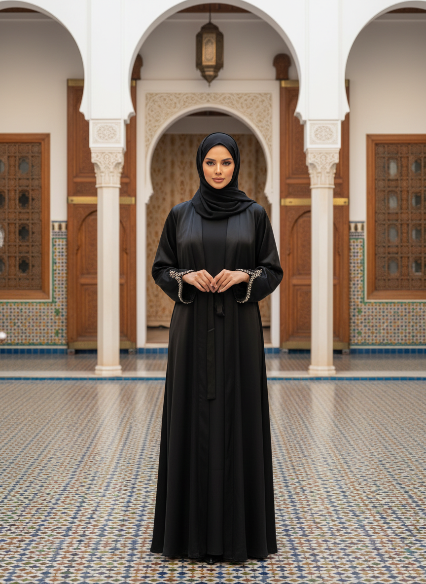 Noir Elegance Abaya - Editorial 1