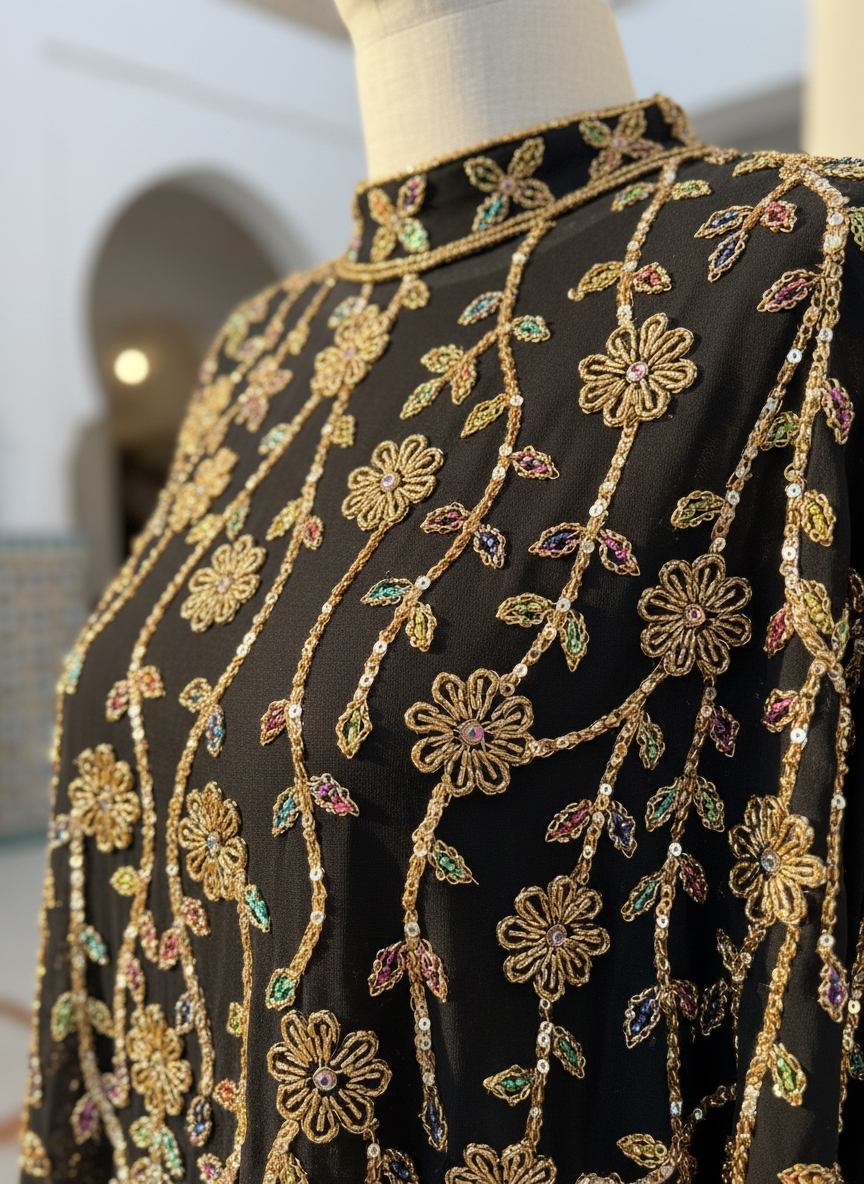 Floral Embellished Abaya - Editorial 3