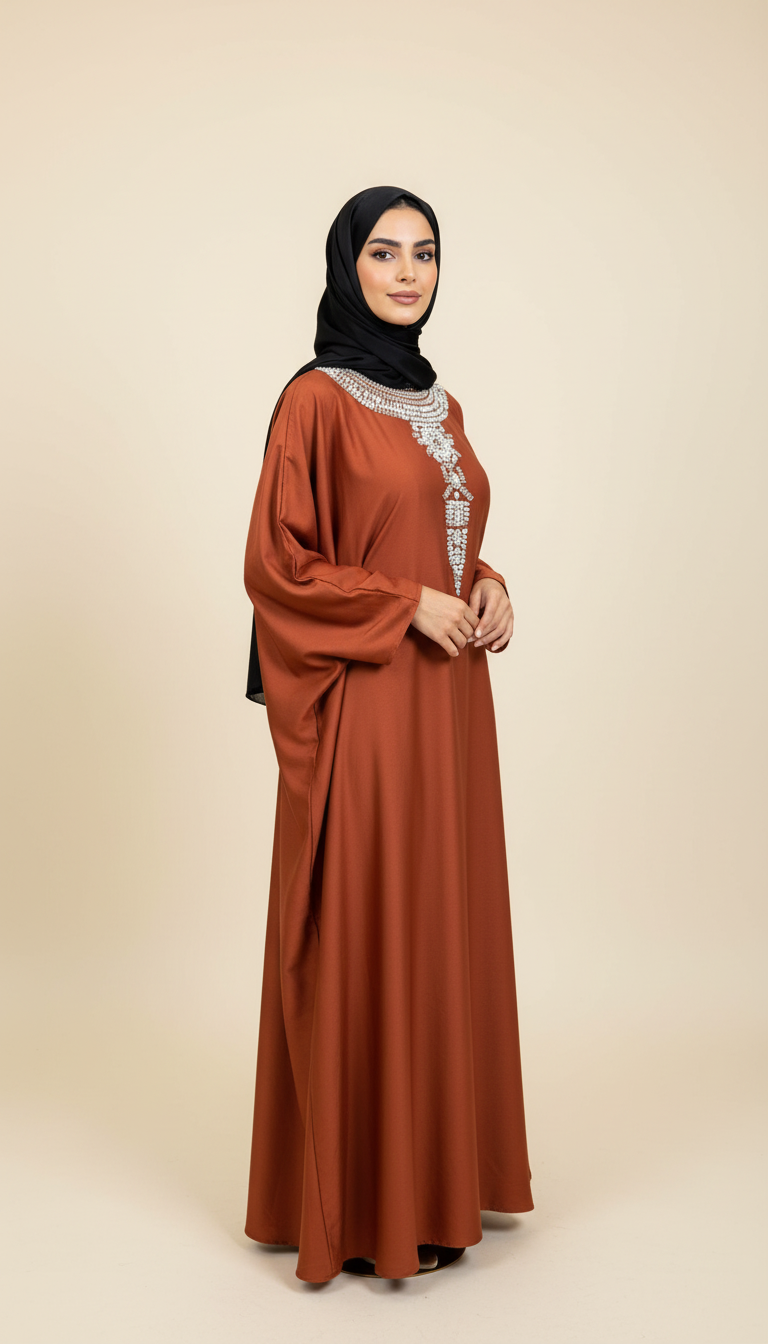 Rust Kaftan Abaya - Editorial 2