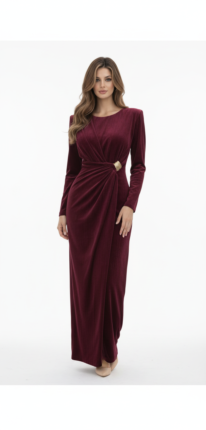 Velvet Ruby Dress - Editorial 1