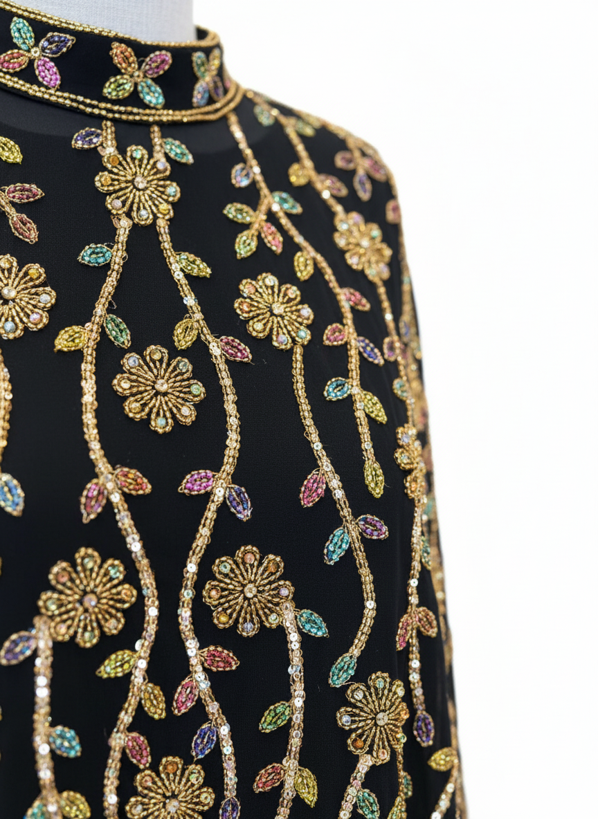 Golden Bloom Abaya - Editorial 5