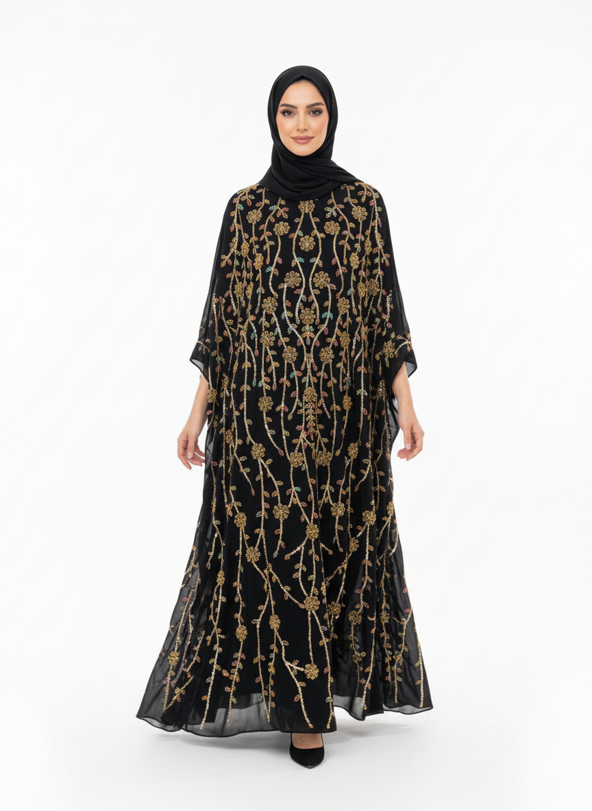 Golden Bloom Abaya - Editorial 2