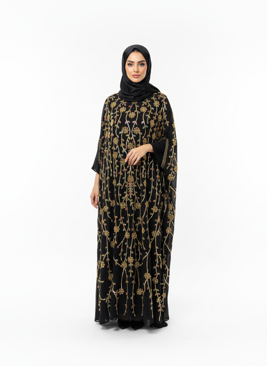 Golden Bloom Abaya - Editorial 1