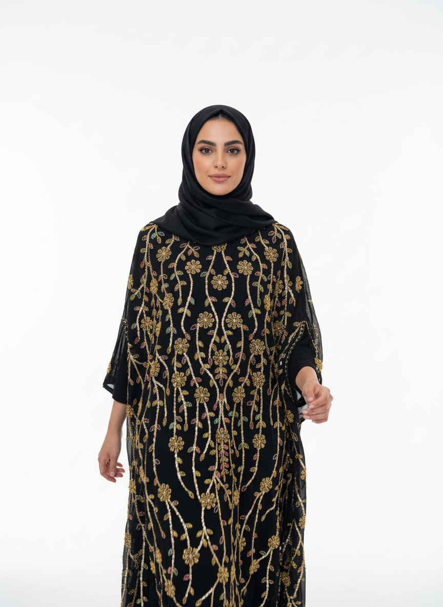 Golden Bloom Abaya - Editorial 2