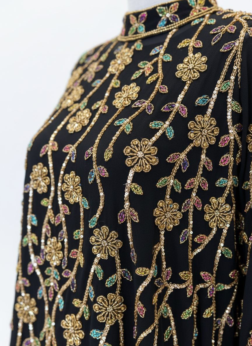 Golden Bloom Abaya - Editorial 3